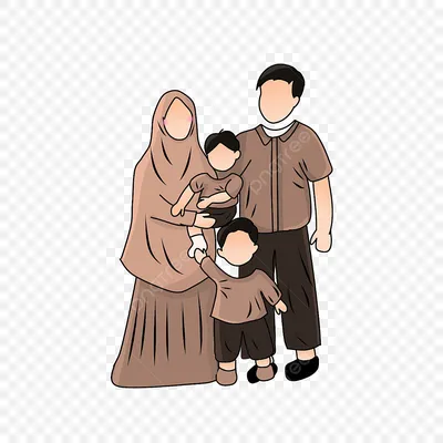 мусульманская семья PNG и картинки пнг | рисунок Векторы и PSD | Бесплатная  загрузка на Pngtree