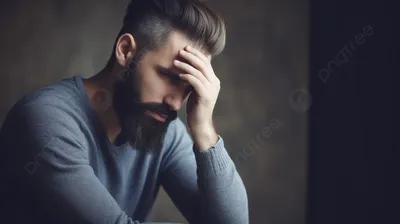 депрессивный человек. грустный несчастливый мужчина, сидящий на полу  Стоковое Изображение - изображение насчитывающей давление, головка:  263420259