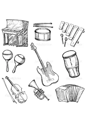 Книжка-раскраска Для Детей: Музыкальные Инструменты (скрипка) Клипарты,  SVG, векторы, и Набор Иллюстраций Без Оплаты Отчислений. Image 44814115
