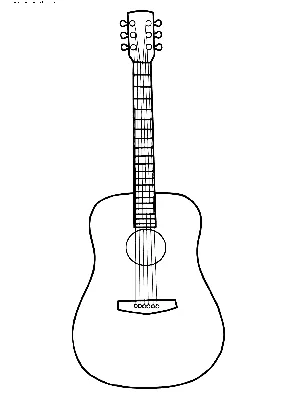 Раскраска Гитара | Раскраски музыкальные инструменты