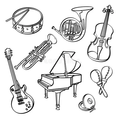 Картинки музыкальных инструментов для детей - 63 фото