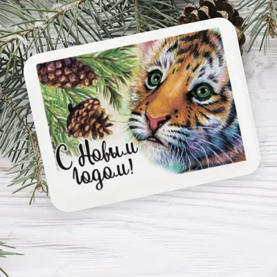 Купить Набор картинок на водорастворимой бумаге \"Тигры\" прямоугольник  8,0х5,0 | EasySoap.com.ua