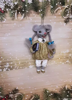 Новогодняя мышка на коньках — Все для детского сада