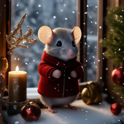 Новогодняя норка у мышки, все …» — создано в Шедевруме