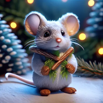 Еловник. маленькая милая еловая мышка…» — создано в Шедевруме