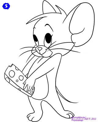 Как нарисовать мышонка Джерри поэтапно 3 урока