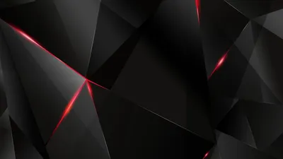 Polygon Abstract Black Red 4K Wallpaper - Best Wallpapers
