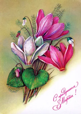 Красивые открытки и анимации с 8 марта с цветами. Страница 8.