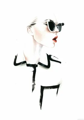 Девушка в больших солнцезащитных очках с зеркальным покрытием — Картинки и  аватары