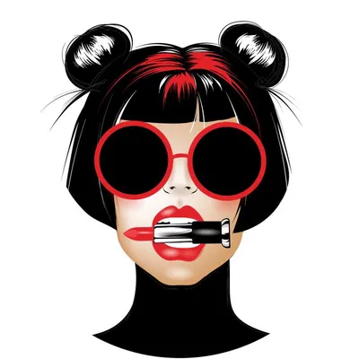 Брюнетка в красных очках: аватарки для девушки - SY | Картинки, Рисунки,  Картины