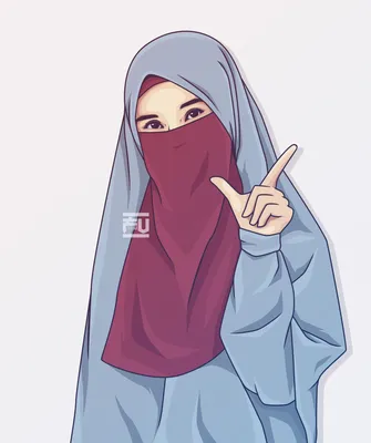 Как нарисовать женщину в хиджабе - 40 фото