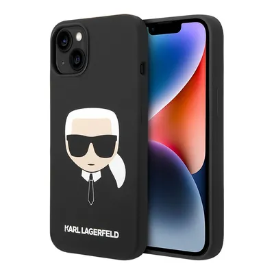 Чехол Lagerfeld Liquid silicone Karl's Head для iPhone 14 Plus, черный —  купить по цене 3 089 руб.