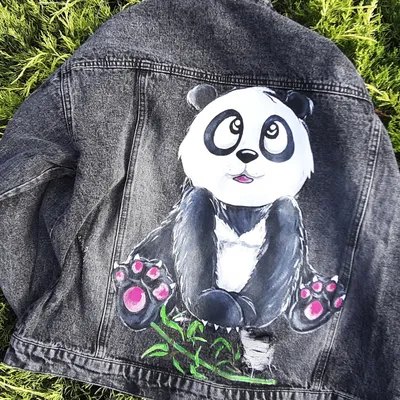 Куртка с пандой Распишу Вашу джинсовку Любой рисунок на заказ Оригинальный  подарок жене дочери подруге (ID#1215517306), цена: 1500 ₴, купить на Prom.ua