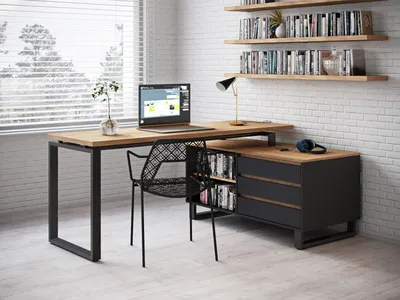 Компьютерный стол из массива \"Бустен\" на заказ по индивидуальному проекту в  Москве и Мо