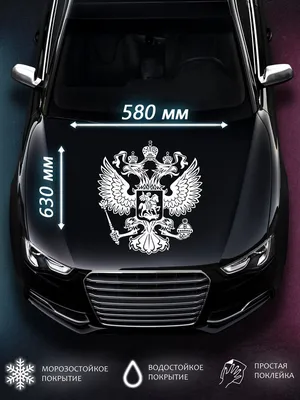 Наклейка на авто капот машину знак Герб России 58х63 - купить по выгодным  ценам в интернет-магазине OZON (1130927242)