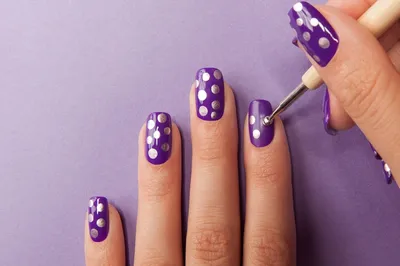 Маникюрные пурпурные искусственные ногти уникальный дизайн нажимные ногти  для дизайна ногтей стартер для начинающих | AliExpress