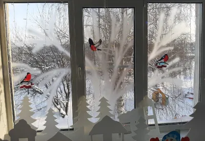 Наклейки на окна новогодние \"Дом Деда мороза\" украшения на Новый год купить  по выгодной цене в интернет-магазине OZON (348342276)