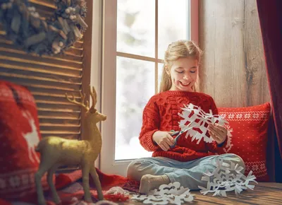 ᐉ Набор наклеек новогодних Happy Pocket Снеговик/Снежинки/Снег S на окна  матовые 37х47 см Белый (HP-033S-010M)
