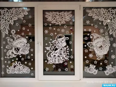 Вытынанки на окна к Новому году 2022 - 126 шаблонов и трафаретов для  новогоднего украшения окон | Новогодние украшения, Украшение окон, Трафареты