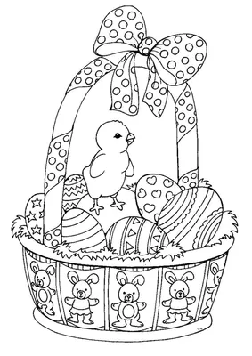 Рисунки пасхального кролика для детей
