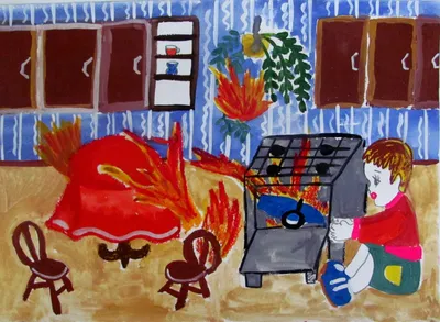 Псковских детей и подростков приглашают поучаствовать в конкурсе рисунков  на противопожарную тему