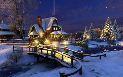 Картинки 2024 Рождество боке Елка снеге Шарики