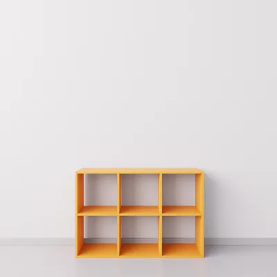 Шкафчик для детских игрушек 3х2, ДСП, оранжевый на заказ  онлайн-конструкторе Привет Макет