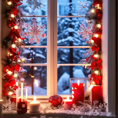 Украшаем окно на Новый год\" …» — создано в Шедевруме