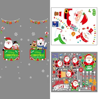 Наклейки на стекло Artus Новый Год Санта с подарками - купить в  интернет-магазине Улыбка радуги