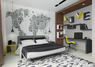 Дизайн интерьера комнаты для мальчика-подростка: варианты оформления и  выбор стиля