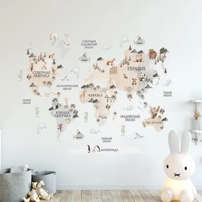 Карта мира - панно на стену | Пикабу