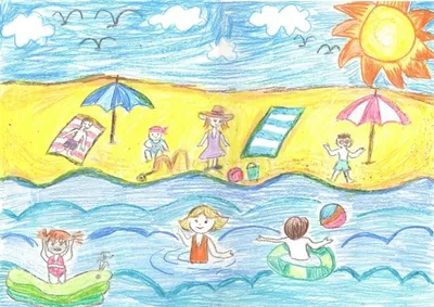 Рисунки на тему лето на море - подборка