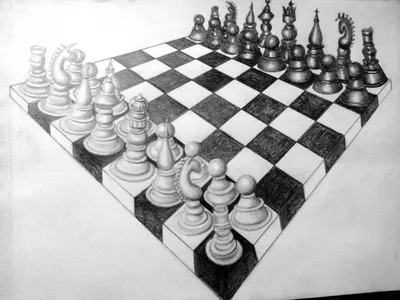 Рисунки детей на тему шахматы - 41 фото
