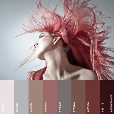 Палитра цветов на тему Волосы - фото и цвета на картинке