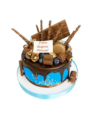 Синий торт мальчику 5 лет с леденцами | Торт с леденцами, Декоративные  тортики, Торт на день рождения
