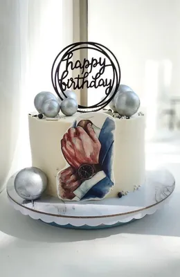 Трехъярусный торт на день рождения для мужчины