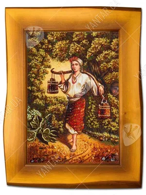 Панно на украинскую тематику | Купить подарок, сувенир из янтаря - Панно из  янтаря на сайте Yantar.ua