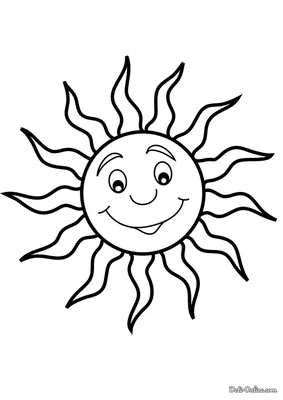 Солнце Черно Белый Рисунок (55 Фото)