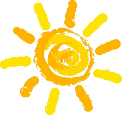 Радуга, нарисованное солнце с лицом …» — создано в Шедевруме