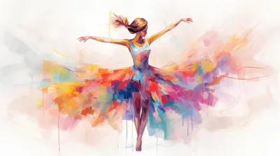 Как нарисовать балерину (53 фото) - поэтапные мастер-классы для начинающих  | Watercolor dancer, Dance artwork, Ballerina art