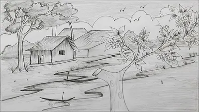 РИСУНОК КАРАНДАШОМ // ПЕЙЗАЖ // РАССВЕТ ЗАКАТ // How to draw a Landscape -  YouTube | Рисунок карандашом, Закаты, Рисунок