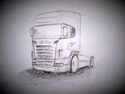 Рисунки грузовых машин для срисовки (89 фото)