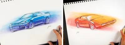 Как нарисовать автомобиль Mercedes-Benz поэтапно 4 урока