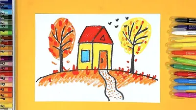 Красивые рисунки осени карандашом для начинающих (49 фото) » рисунки для  срисовки на Газ-квас.ком