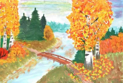Как нарисовать ОСЕНЬ гуашью | How to draw an Autumn - YouTube