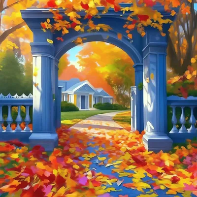 Рисунок Осень в городе №34573 - «Осенняя пора - очей очарованье...»  (05.02.2024 - 21:41)