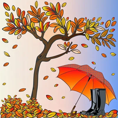 Акварельный рисунок осень в парке» — создано в Шедевруме