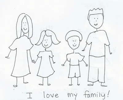 Рисунок контур, молодой семьи гуляя в летний день вместе Иллюстрация  вектора - иллюстрации насчитывающей контур, браслетов: 198842494