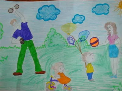 Нарисованная рукой иллюстрация кота семьи в руке PNG , кошка, дети,  родители PNG картинки и пнг PSD рисунок для бесплатной загрузки