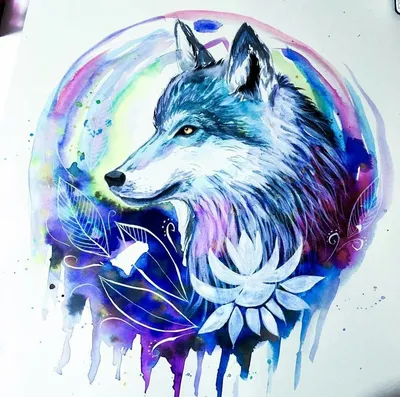 Как нарисовать Волка просто. Рисуем и раскрашиваем милого Волчонка простым  способом. #505 - YouTube